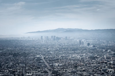 Aerial view of buildings in city