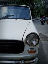 Car parked on street in city