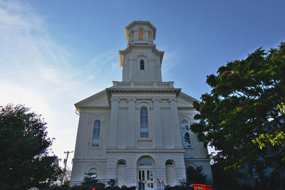Low angle view of historic building against sky