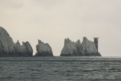 Rock formations in sea