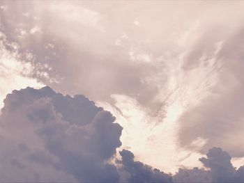 Low angle view of clouds in sky