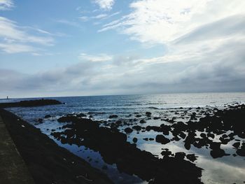 Scenic view of sea against sky