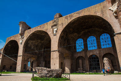 The basilica of maxentius and constantine in the roman forum in rome