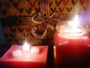 Close-up of lit candle