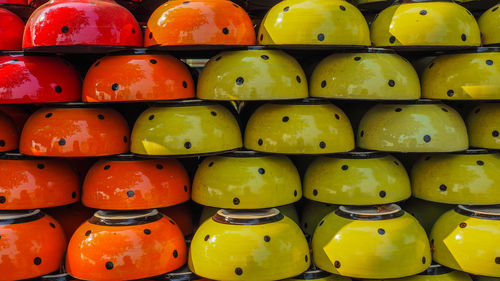 Full frame shot of yellow for sale at market stall