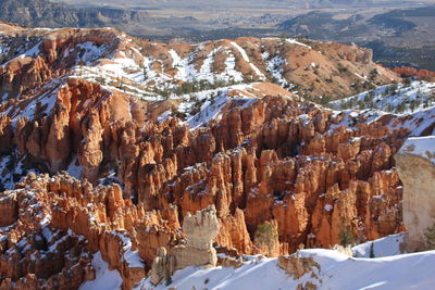 Panoramic view of snowcapped mountains