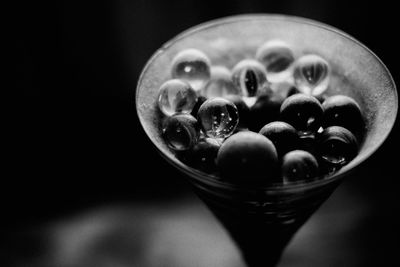 Close-up of fruits in glass