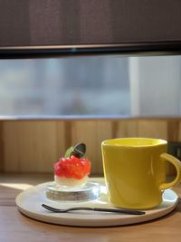 Close-up of coffee on table