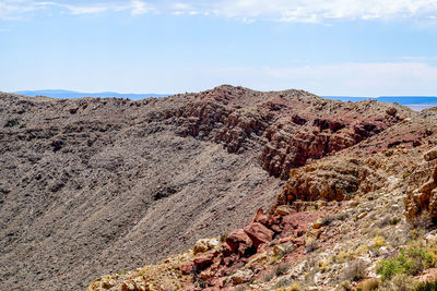 Scenic view of mountain against sky