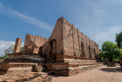 Exterior of temple against sky