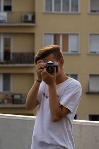 Woman photographing