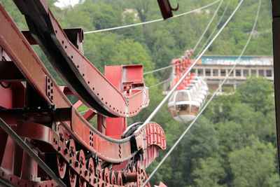 Close-up of amusement park ride