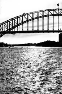 Bridge over river against sky