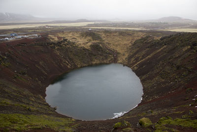 Scenic view of kerio crater