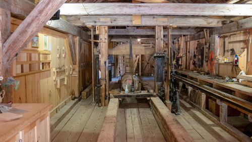 Old sawmill in the swiss alps