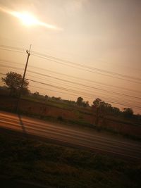 Scenic view of landscape against sky during sunset