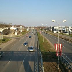 Cars moving on road