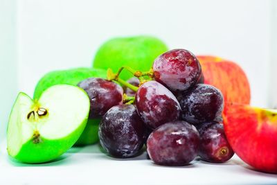 Close-up of grapes in container