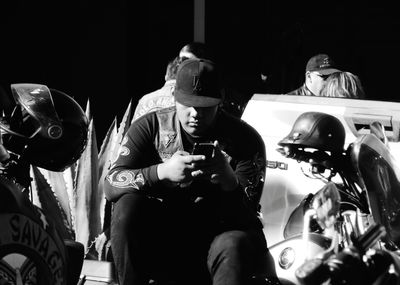 People sitting on smart phone