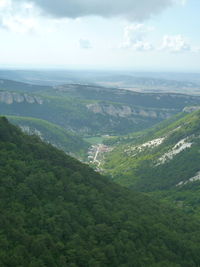 High angle view of landscape against sky