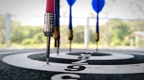 Close-up of dartboard