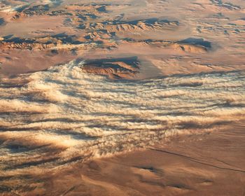 High angle view of desert land