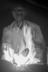 Close-up of burning leaf