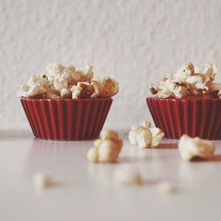 Close-up of cupcakes on table