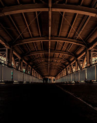 Empty railroad station platform