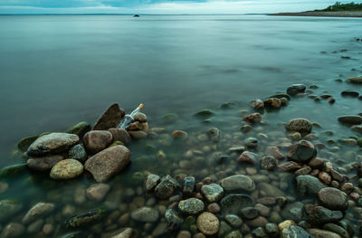 Pebbles on beach