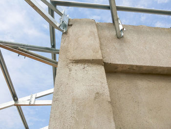 Low angle view of bridge against sky