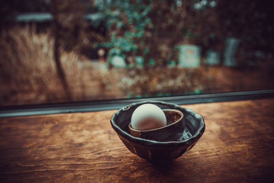 Close-up of black coffee on table