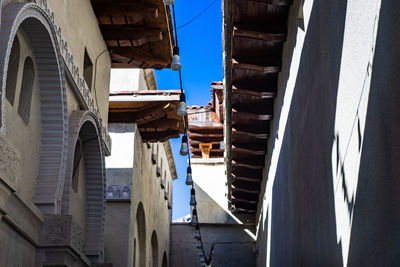 Architecture of narrow streets of medieval city - castle of akhaltsikhe town, known as rabati