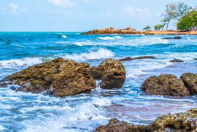 Scenic view of sea against sky