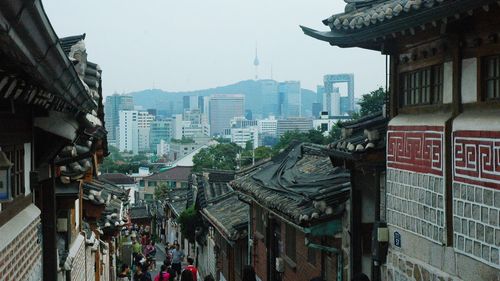 Panoramic view of buildings in city