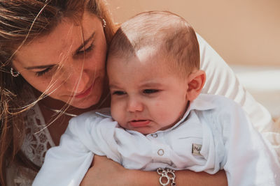 Portrait of mother and daughter