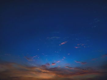 Low angle view of sky at night