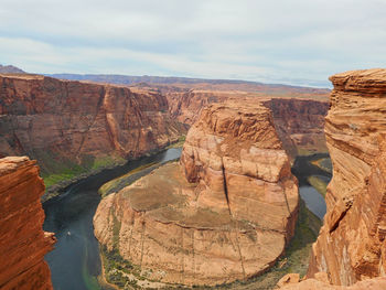 Scenic view of rock formations against sky