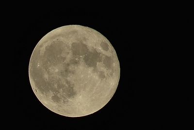 Low angle view of moon in sky