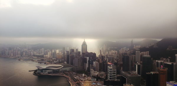 Aerial view of buildings in city