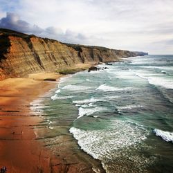 Scenic view of beach in sintra-cascais natural park