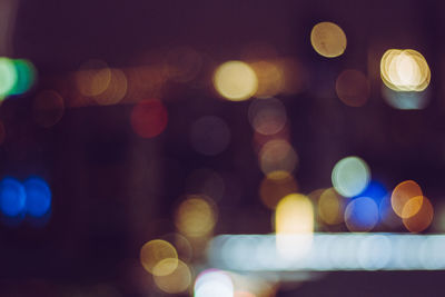 Defocused image of lights