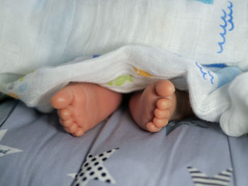 Close-up of baby foot  