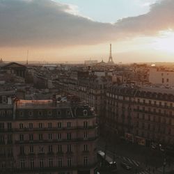 High angle shot of cityscape