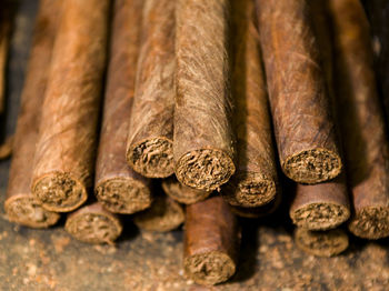 Cigars on table