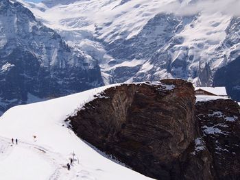 Scenic view of snowcapped mountains