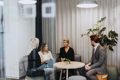 Group of people on table