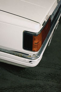 High angle view of car moving on bridge