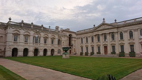 Building against cloudy sky