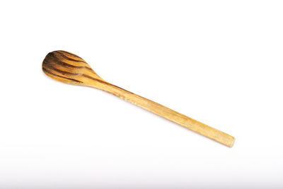 High angle view of bread on white background